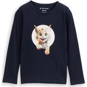 TOM TAILOR - T-shirt - Sky Captain Blue - Lange Mouwen - Voor Kinderen - 10668
