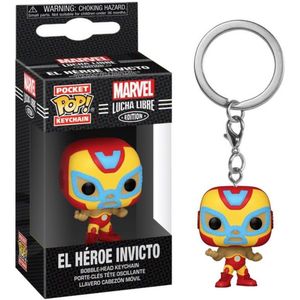 Funko Pocket Pop Sleutelhanger Marvel Lucha Libre Iron Man - 4cm - Voor Jongens en Meisjes