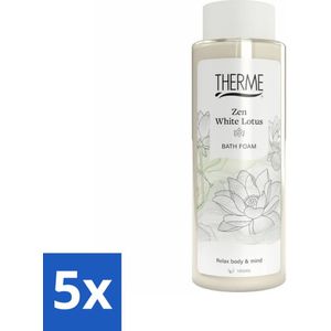 Therme - Zen White Lotus - Badschuim - Verfrissend - Verzorgend - 500ml - Bulkverpakking - 5 stuks