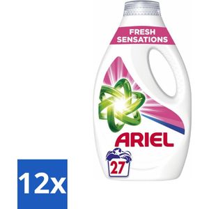 Ariel Original - Fresh Sensations - Vloeibaar Wasmiddel - Witte en Lichtgekleurde Was - 27 Wasbeurten - Voordeelverpakking - 12 stuks