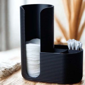 Wattenschijfjeshouder - Wattenschijfjes Houder - zwart- badkamer organizer, wattenstaafjes houder, wattenschijfjes & -staafjes, wattenschijfjes voordeelverpakking, wattenhouder, watjes houder, wattenschijfjes houder, wattenschijfjes dispenser, watten