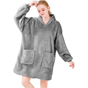 Oversized deken hoodie - Gezellige pluizige sherpa en zachte warme sweatshirt voor volwassenen en tieners