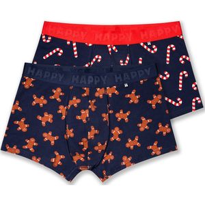 Happy Socks - 2-Pack Gingerbread Short Boxers Gift Set - Heren - Ondergoed