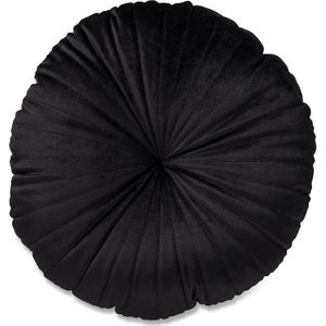 Blokker kussen Toronto - zwart - Ø 40 cm
