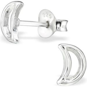 Aramat jewels ® - Oorbellen maan sterling zilver kinderen 6mm