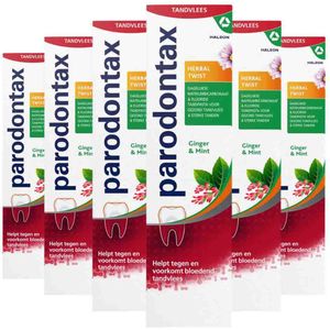 Parodontax Tandpasta Herbal Twist - 6 x 75 ml - Voordeelverpakking