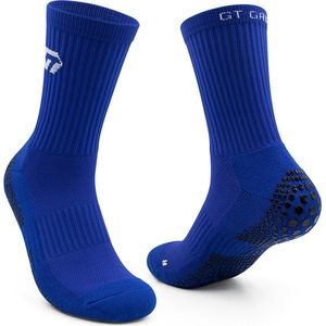 GT GRIP Socks - Gripsokken - Premium - 1 paar - Blauw - Sportsokken - Voetbal gripsokken - Basket gripsokken - Padelsokken - Maat 43-47