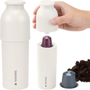 Navaris - Koffiecups Recycler - Afvalscheider - Wit - Gemaakt van HIPS