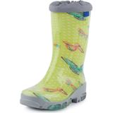 Ladeheid - LA-RB-492 - Kinder Regenlaarzen - Groene Vlinder - Rubber - Licht