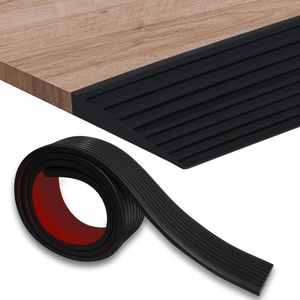 Drempelhelling - 1 m*10mm*50mm - Rubberen drempelhulp - Drempelhulpen - Oprijhelling - Drempelhellingen voor deuren - Oprijplaat - Drempelplaat - Antislip - zelfklevende rubberen drempelhelling - voor rolstoelen, kinderwagens en scooters - zwart