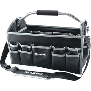 Gereedschapstas Heavy Duty - Opvouwbare Tool Tote met Open Top, 16 inch Breed, Perfect voor Elektriciens en Organisatie van Gereedschap