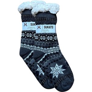 BLACK FRIDAY - Sukats® Huissokken - Homesocks - Maat 41-46 - Antislip Sokken - Fluffy Sokken - Huissokken Heren - Slofsokken - Variant 153 - Meerdere Maten en Varianten - Verwarmde Sokken