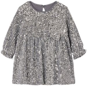 Festliches Baby Kleid - Zilver - Met Pailletten