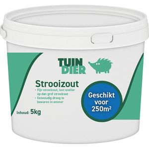 Strooizout emmer | Tuin-Dier | Fijn strooizout in handige bewaaremmer | 5 kilogram