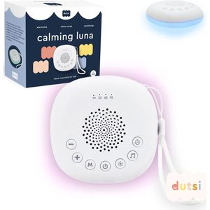 Dutsi - Baby White Noise - Calming Luna - Met Witte Ruis & Nachtlicht - Met Ophangkoord - Witte Ruis & Nachtlichtje voor een diepe slaap
