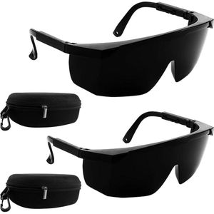 Veiligheidsbril IPL 190 nm-2000 nm laser-oogbescherming - ontharing - UV-veiligheidsbril - beschermbox - cosmetica-operator - roodlichttherapie - 2 stuks