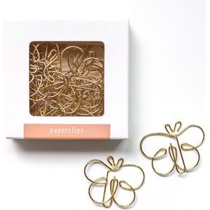 Maan Amsterdam - Paperclips vlinder - 20 stuks - goud