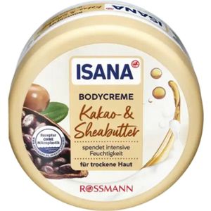ISANA Bodycrème Cacao & Sheaboter | 1x 500ml - Voedende en Verzorgende Bodycrème | Vegan