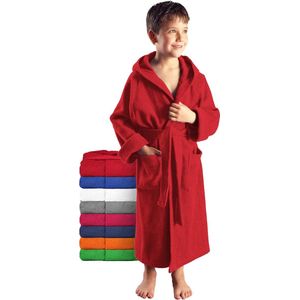 Goodivery ® Zachte Kinderbadjas met Capuchon, 100% Katoen, Ademend en Comfortabel, Diverse Kleuren en Maten
