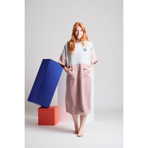 Ponchy - Rosa Velho - Two Tone Bamboe Surf Poncho - Klein