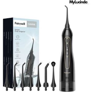 Mylucinda® - Dentale Waterflosser - USB Oplaadbaar - 3 Flosmodi - Duurzaam Model 5W - Voor Optimale Mondhygiëne - Zwart