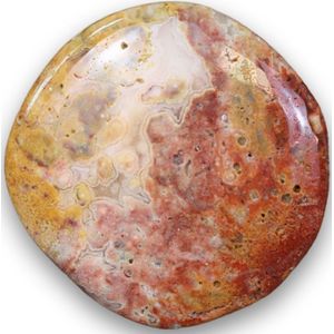 Agaat Crazy Lace - Massagesteen - Gepolijst - Unieke Patronen - Ca. 4,5 cm