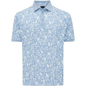 TRESANTI | EVARISTO | Polo met bladeren katoen | Blauw | Size L
