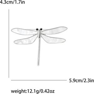 Elegant Libelle Broche met Strass - Unieke Insect Speld voor Feest, Cadeau of Accessoire
