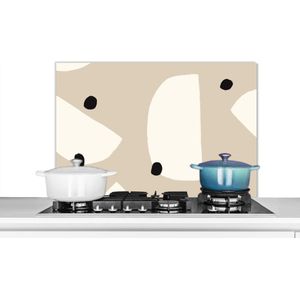 Spatscherm keuken 80x55 cm - Kookplaat achterwand Pastel - Abstract - Design - Muurbeschermer - Spatwand fornuis - Hoogwaardig aluminium
