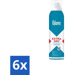 Odorex – Anti-transpirant spray – Extra Dry Regular – 150 ml - Voordeelverpakking - 6 stuks