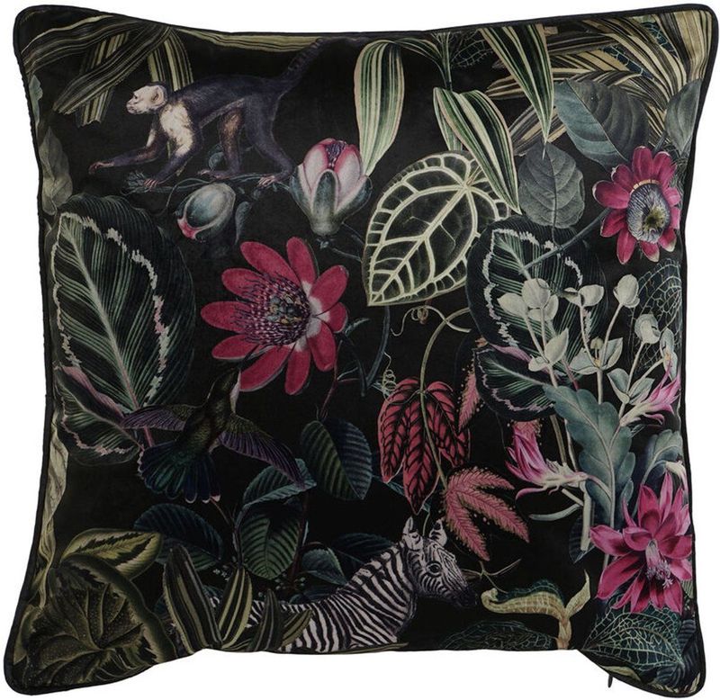 ESPRIT - Bedrukt Chic - Kussen - 45 x 10 x 45 cm - Polyester Fluweel