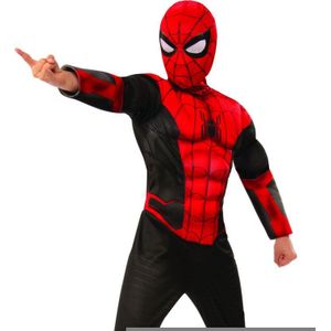 Rubies - Spiderman Kostuum - Spider Man Red And Black Kostuum Jongen - Rood, Zwart - Maat 128 - Carnavalskleding - Verkleedkleding