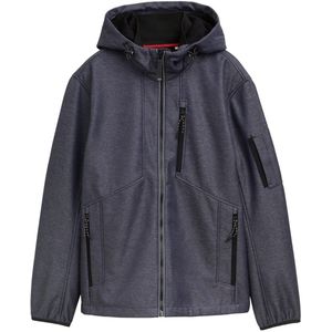 Tom Tailor - Softshell-jack - Blauw - Met Capuchon - 4 Ritszakken