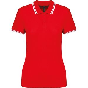Kariban - Gestreepte Polo - Dames - Slim Fit - 100% Gepeigde Katoen