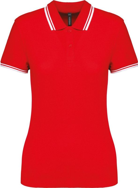 Kariban - Gestreepte Polo - Dames - Slim Fit - 100% Gepeigde Katoen
