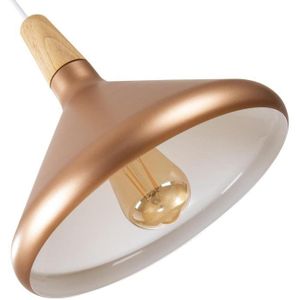 Hanglamp Goud Metaal met hout - Scaldare Udine