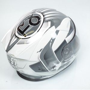 torx integraalhelm voor heren/dames maat s billy 2 57 wit grijs / 55-56 nieuw