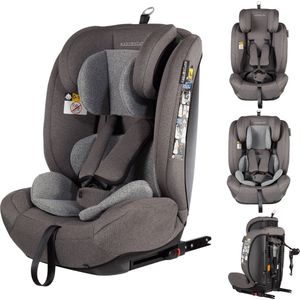 X Adventure Autostoel Grow Fix Groep 1/2/3 9-36 kg (76 tot 150 cm) Vanaf 15 maanden tot 12 jaar - Met Isofix - i-Size - Meegroei Autostoel - Grijs