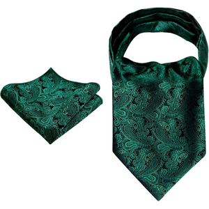 Moderne Paisley Cravat & Pocket Vierkante Set voor Heren met Zijden Patroon