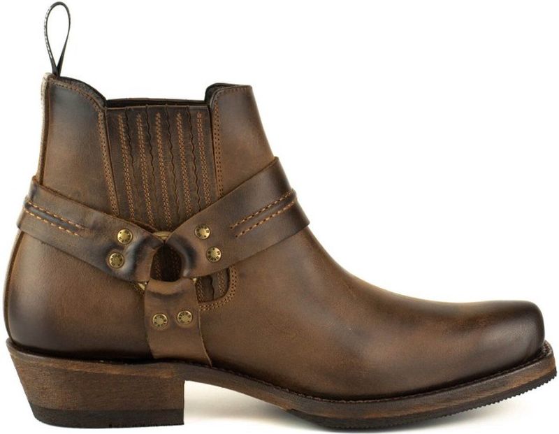 Mayura - 1444 - Biker Enkellaars - Bruin - Leer - Vintage