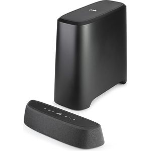 Polk Audio MagniFi Mini AX Ultra-compact Soundbar with Wireless Subwoofer, Dolby Atmos, DTS:X, HDMI eARC, Bluetooth, AirPlay 2 and Google Chromecast - Black