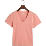Gant Reg Sunfaded T-shirt Met Korte Mouwen En V-hals Roze M Vrouw