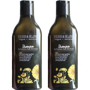Herb & Bløm Shower Gel - Sea Buckthorn, Rose Oil & Arnica - 2 x 300ml