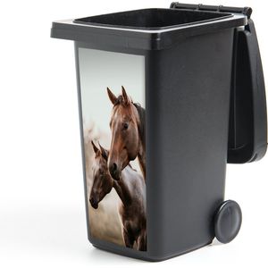 Container sticker Paarden - Natuur - Bruin - 44x98 cm - Kliko sticker