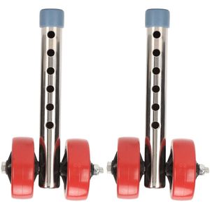 Height Adjustable Walker Wheels with Ski Gliders for Most Hikers, Non-Swivel Rubber Sport Wheels, Easy To Install