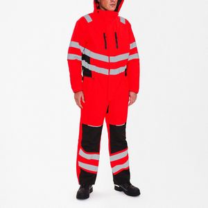 Engel Safety winteroverall 4946-930 - Hi-vis Red / Black - L