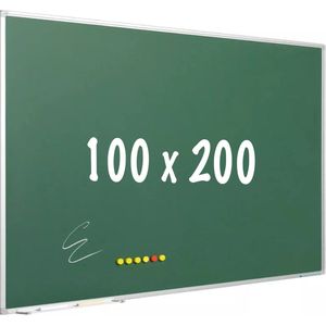 Krijtbord PRO Ellison - Magnetisch - Schoolbord - Eenvoudige montage - Emaille staal - Groen - 100x200cm