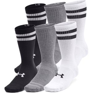 Under Armour - UA Essential Runningsokken - Zwart/wit/grijs - 6 Paar