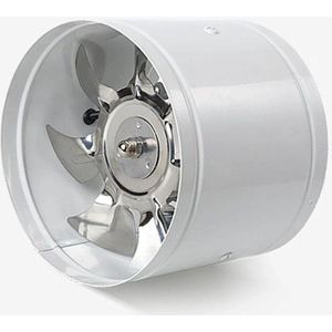 Axiale buisventilator Ø 100 mm afvoerventilator toevoerlucht industriële ventilator hittebestendig voor keuken broeikas badkamer toilet 20 W (wit - .