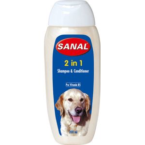 Sanal 2 in 1 shampoo & conditioner -  vacht - huid - verzorging - hond